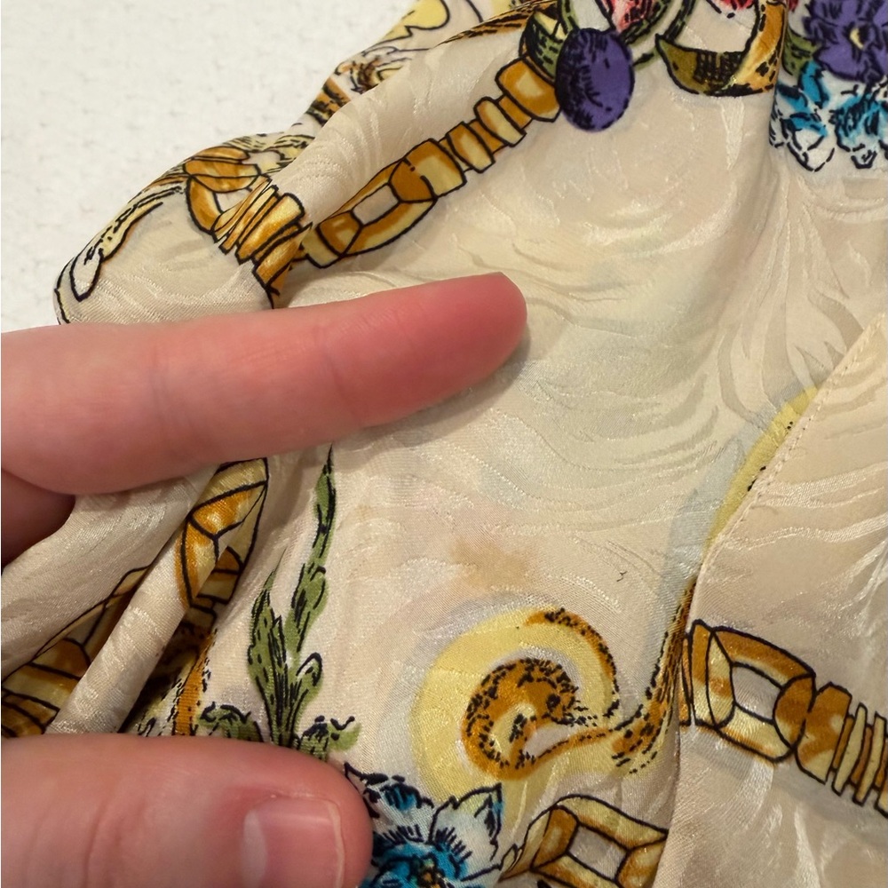 Diane Freis 100% Silk Artsy Novelty Leopard Print Midi Skirt Approx Size XL FLAW - Picture 10 of 12